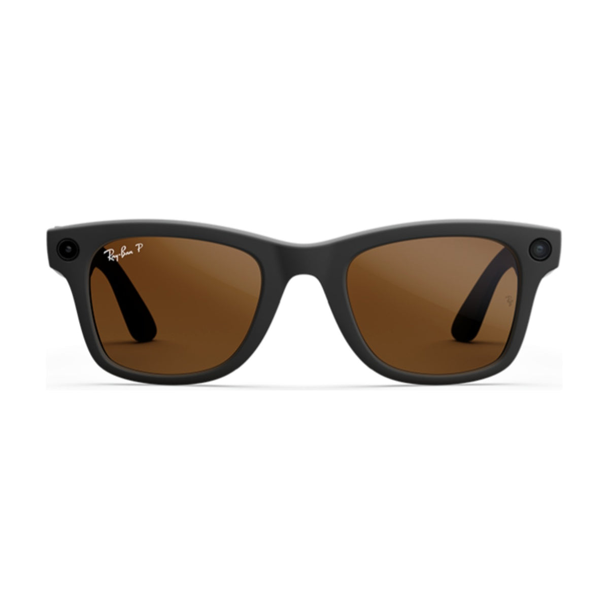 Ray-Ban Meta Wayfarer Gen 2 negro mate polarizado café vista frontal