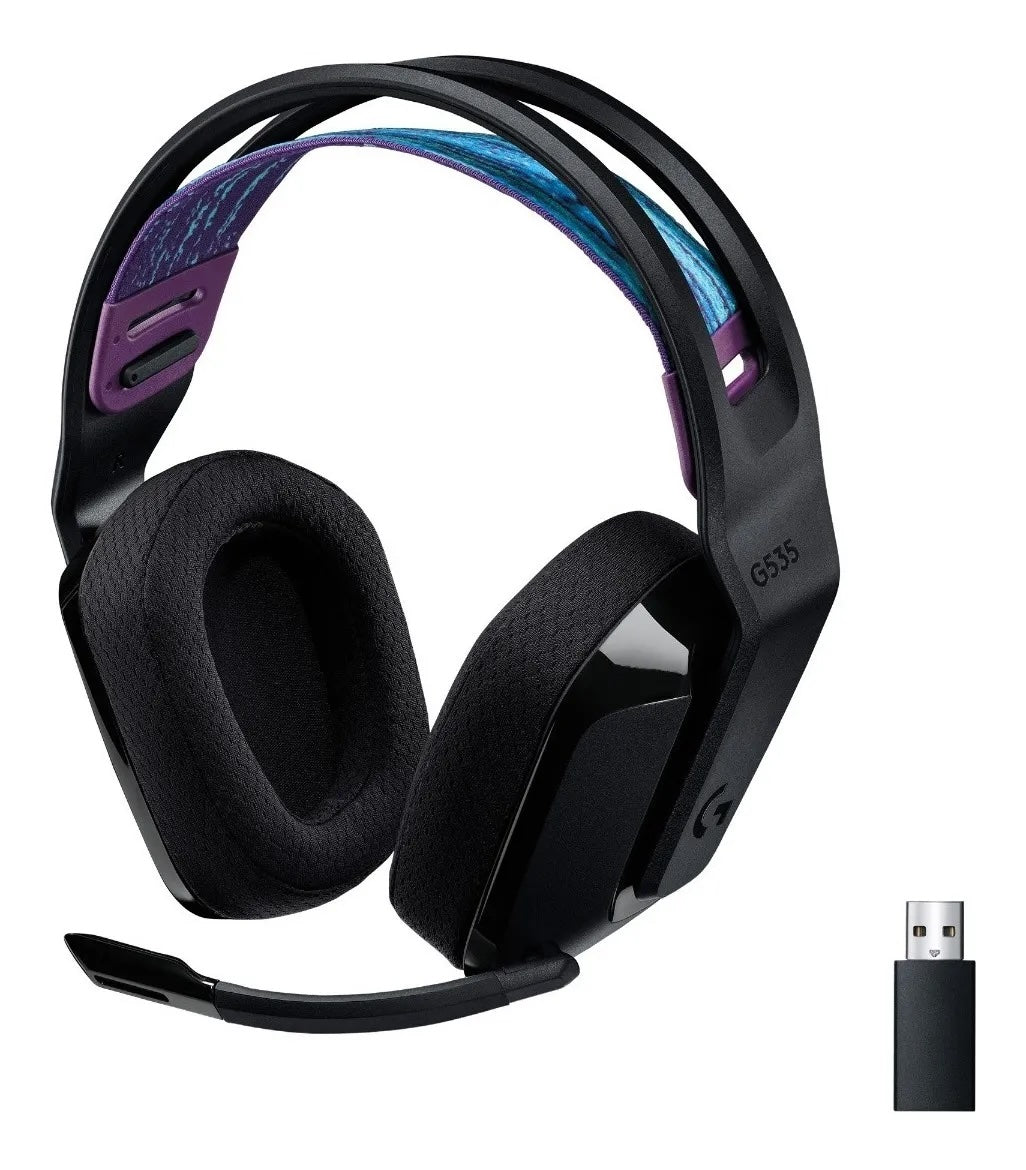 Audífonos Gamer Inalámbrico Logitech G535 Lightspeed, Over-Ear, Receptor USB Wireless, USB-C, Negro
