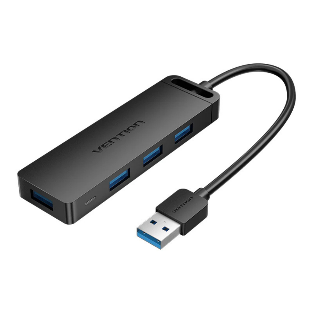 Adaptador Usb 3.0 Vention Hub 4 En 1 Multipuerto Laptop P Negro