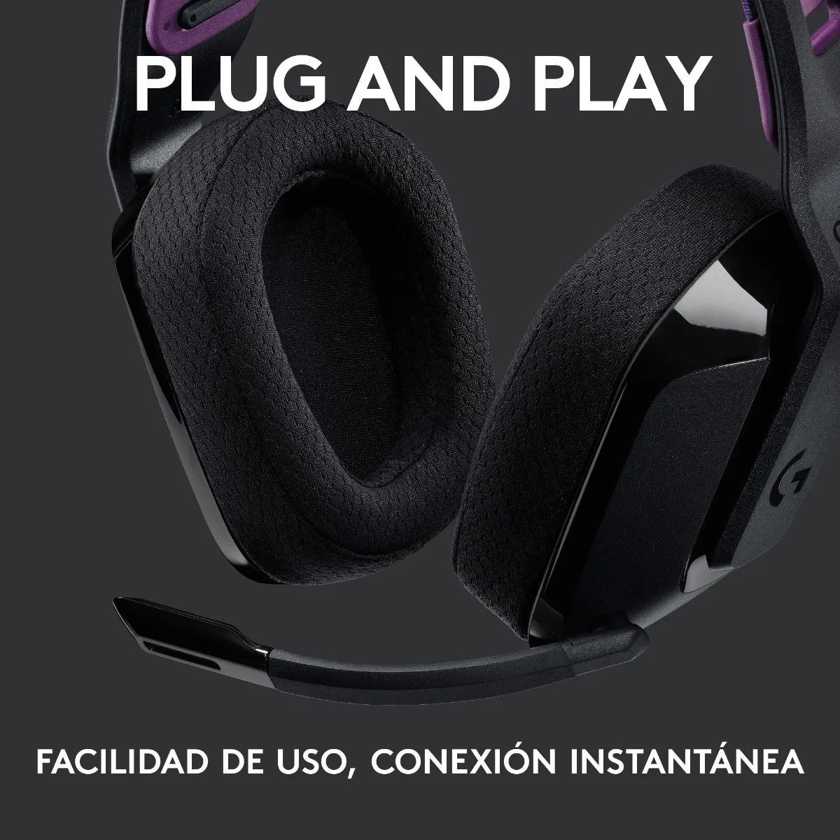 Audífonos Gamer Inalámbrico Logitech G535 Lightspeed, Over-Ear, Receptor USB Wireless, USB-C, Negro
