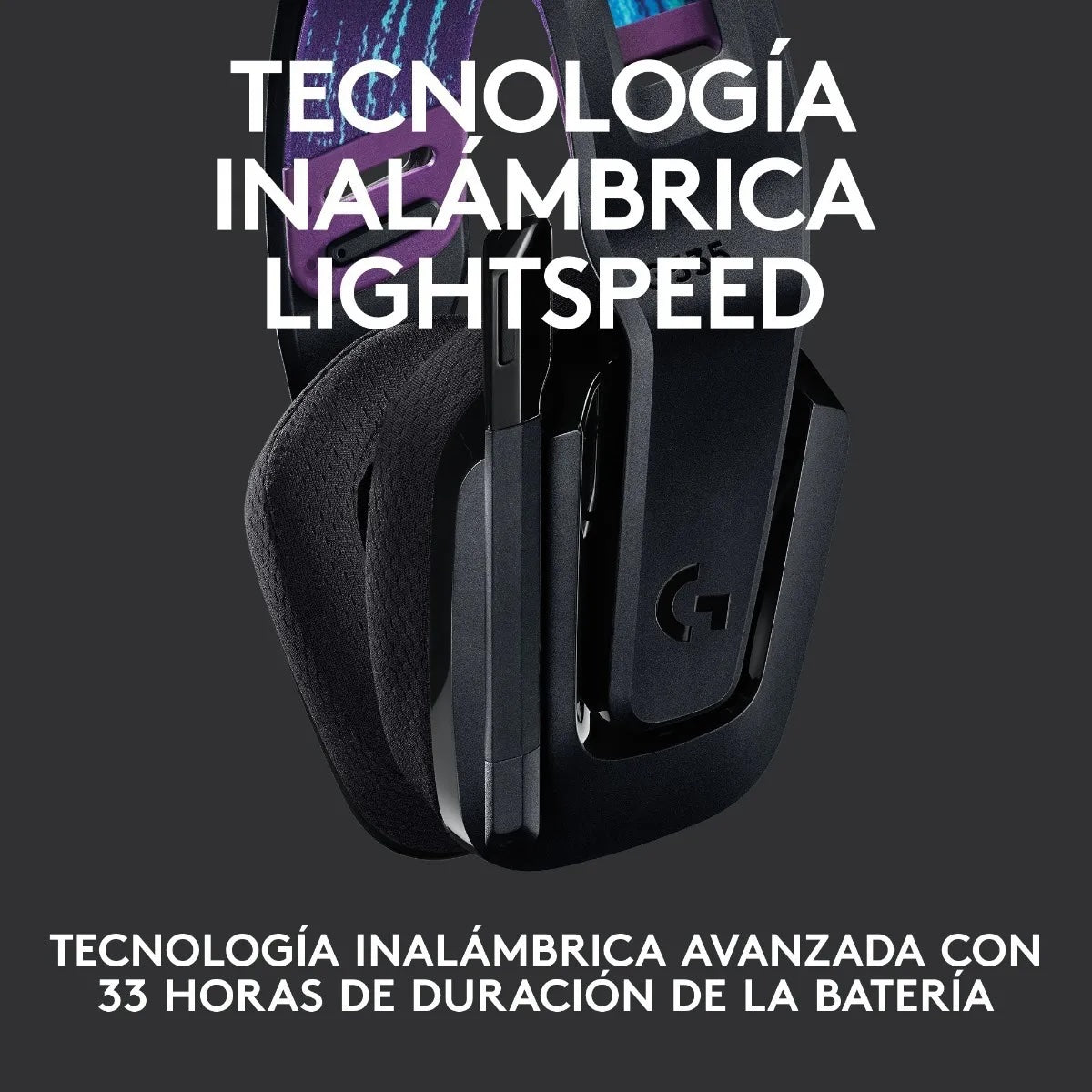 Audífonos Gamer Inalámbrico Logitech G535 Lightspeed, Over-Ear, Receptor USB Wireless, USB-C, Negro