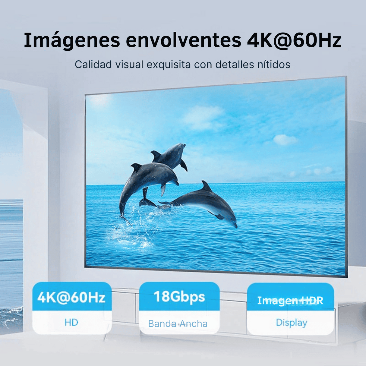 Cable Hdmi Vention 1.5m 4k Ultra Hd 2.0 Video Full Hd