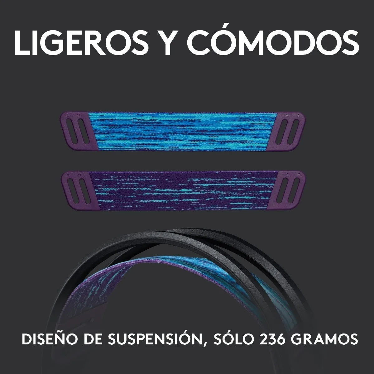Audífonos Gamer Inalámbrico Logitech G535 Lightspeed, Over-Ear, Receptor USB Wireless, USB-C, Negro