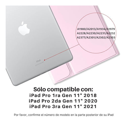 Carcasa iPad Pro 11 1/2/3 Gen Con Teclado + Lamina Paperlike – foto 2