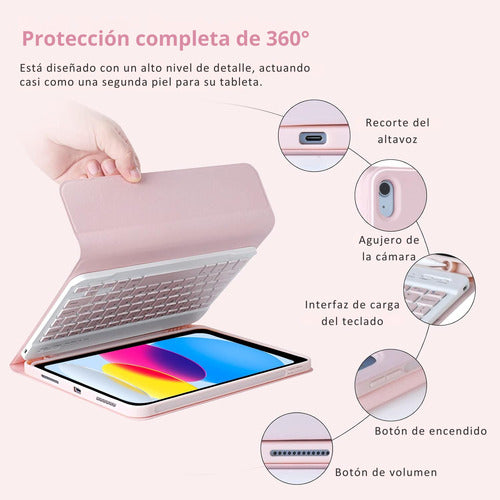 Carcasa iPad Pro 11 1/2/3 Gen Con Teclado + Lamina Paperlike – foto 7