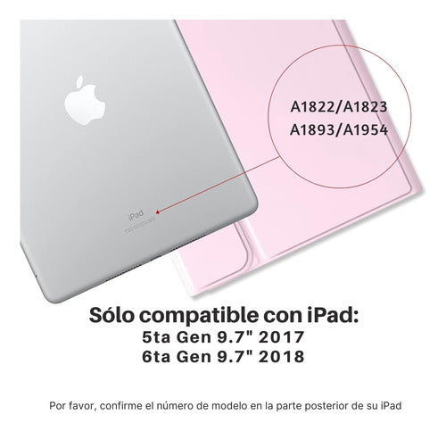 Carcasa iPad 5/6 Gen 9.7 Con Teclado + Lamina Paperlike – foto 2
