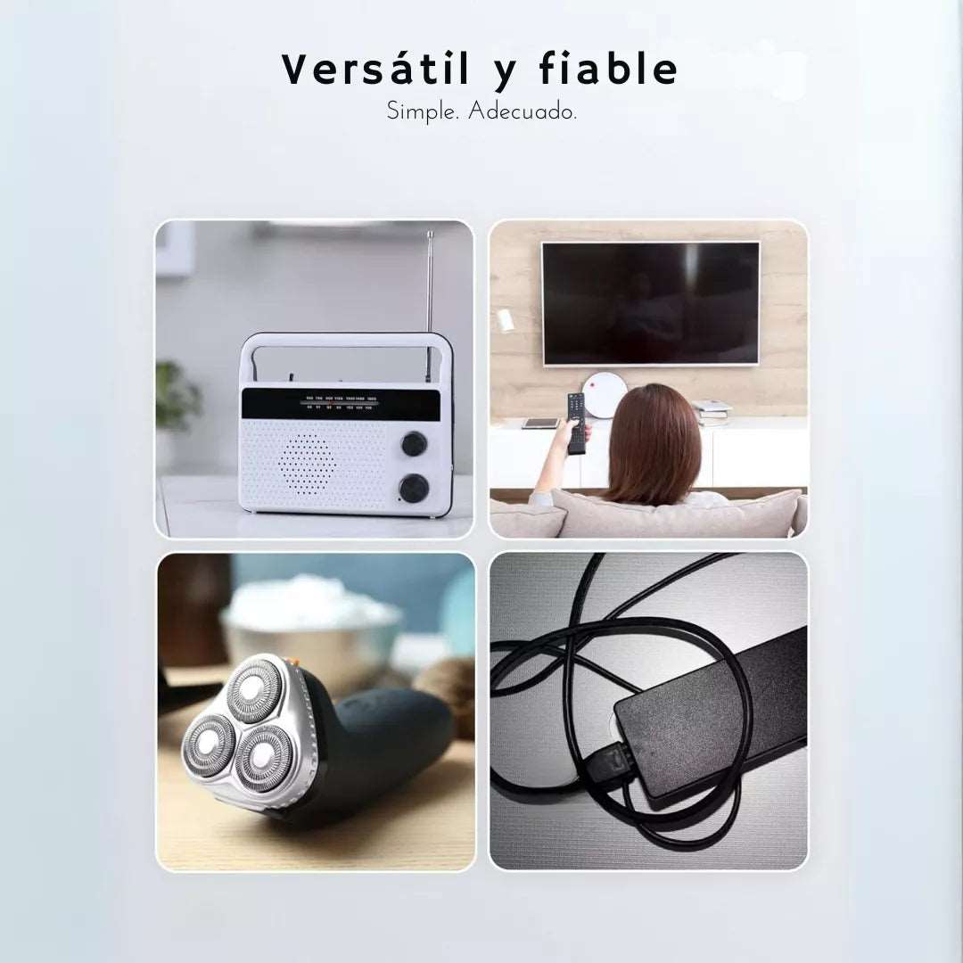 Cable De Poder Tv Blanco 2 - 10 metros Premium - Laru