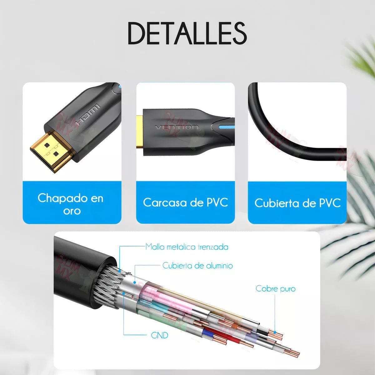 CABLE HDMI 2.1 VENTION 10 METROS CERTIFICADO 8K ULTRA HD | 4K 120HZ | SONIDO EARC | COMPATIBLE CON PS5, XBOX, TV - Laru