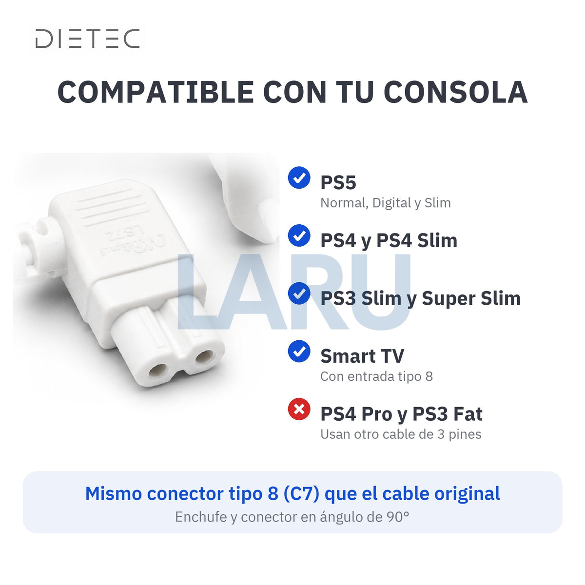 Compatible con PS5, PS4, PS4 Slim, PS3 Slim y Smart TV; no sirve para PS4 Pro ni PS3 Fat