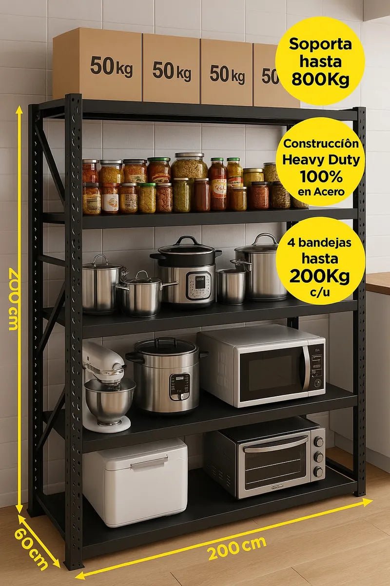 Estante Metálico Laru Racks 200x60x200cm 800kg Heavy Duty Bangkok - Laru