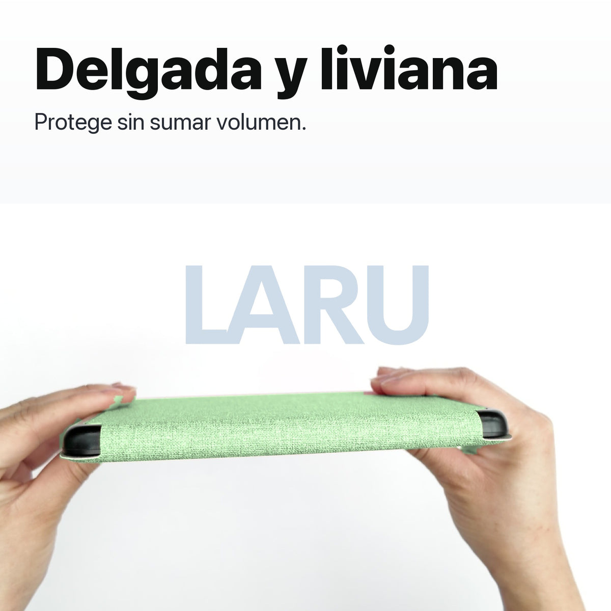 Funda premium microfibra verde menta para Kindle Paperwhite 2024 de 7 pulgadas con mica