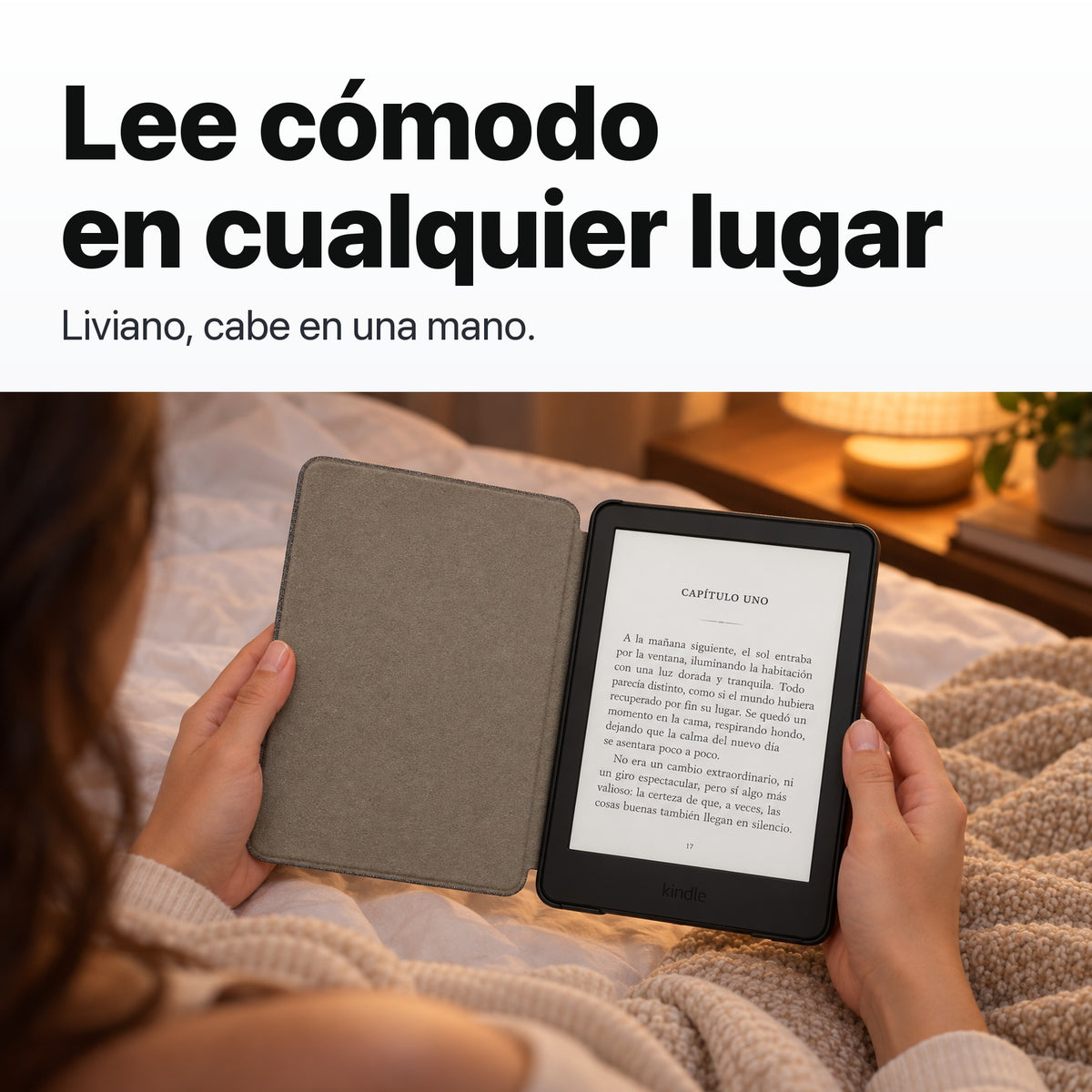 Kindle 16 GB 2024 de 6 pulgadas con funda premium negra y mica