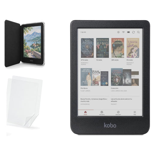 Kobo Clara Colour 16GB 6" Negro + Funda Acrílica + 2 Micas