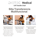 Silla de Transferencia Multifuncional Hidraulica y Elevador de Pacientes Para Cama, Baño y Silla de Ruedas