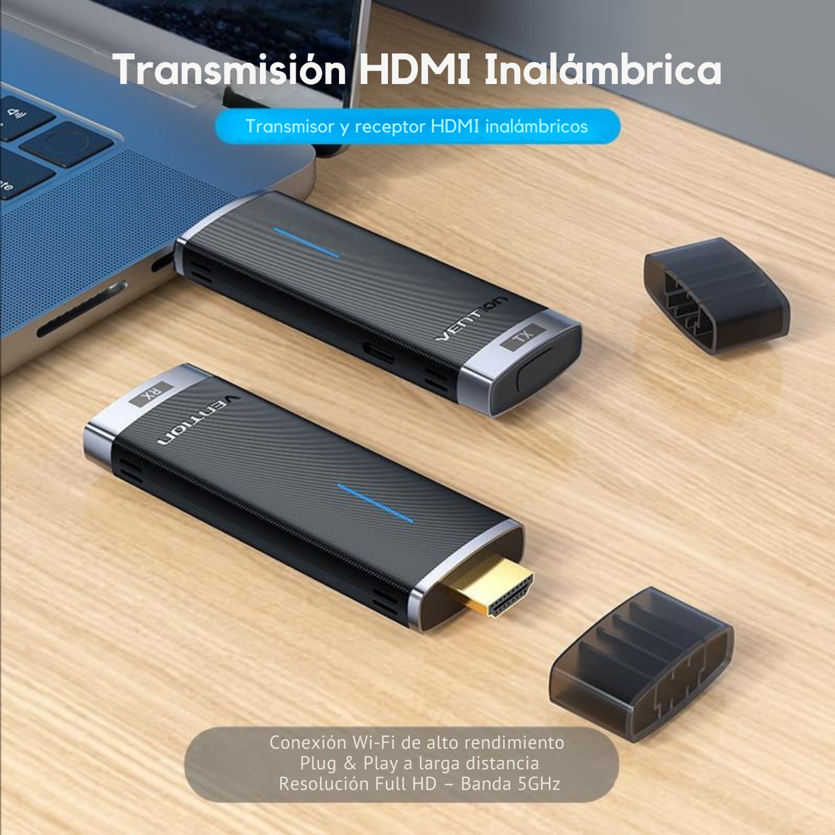 Transmisor HDMI Inalámbrico Vention 1080p 50m Presentaciones