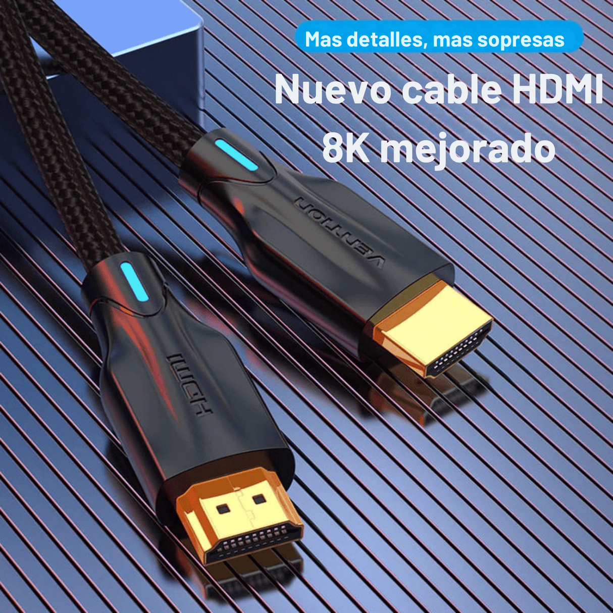 Televisor Cable Hdmi 2.1 Fullhd 4k 8k 3d Premium Gamer De 5 M Vention Agregar a favoritos