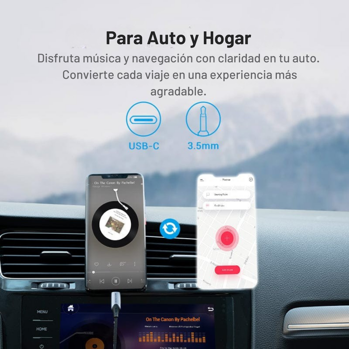 Cable Audio Usb-c A Jack Aux 3.5mm Trenzado 1.5m Vention