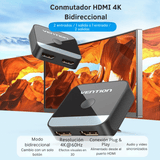 Conmutador HDMI Vention 4K Bidireccional 2x1 1x2 PS5 Xbox TV