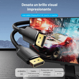 Cable Displayport Dp Premium 1.4 8k 4k 1m Vention Cert Malla