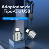 Adaptador Tipo C a USB 3.0 Vention OTG Convertidor Hembra Aluminio