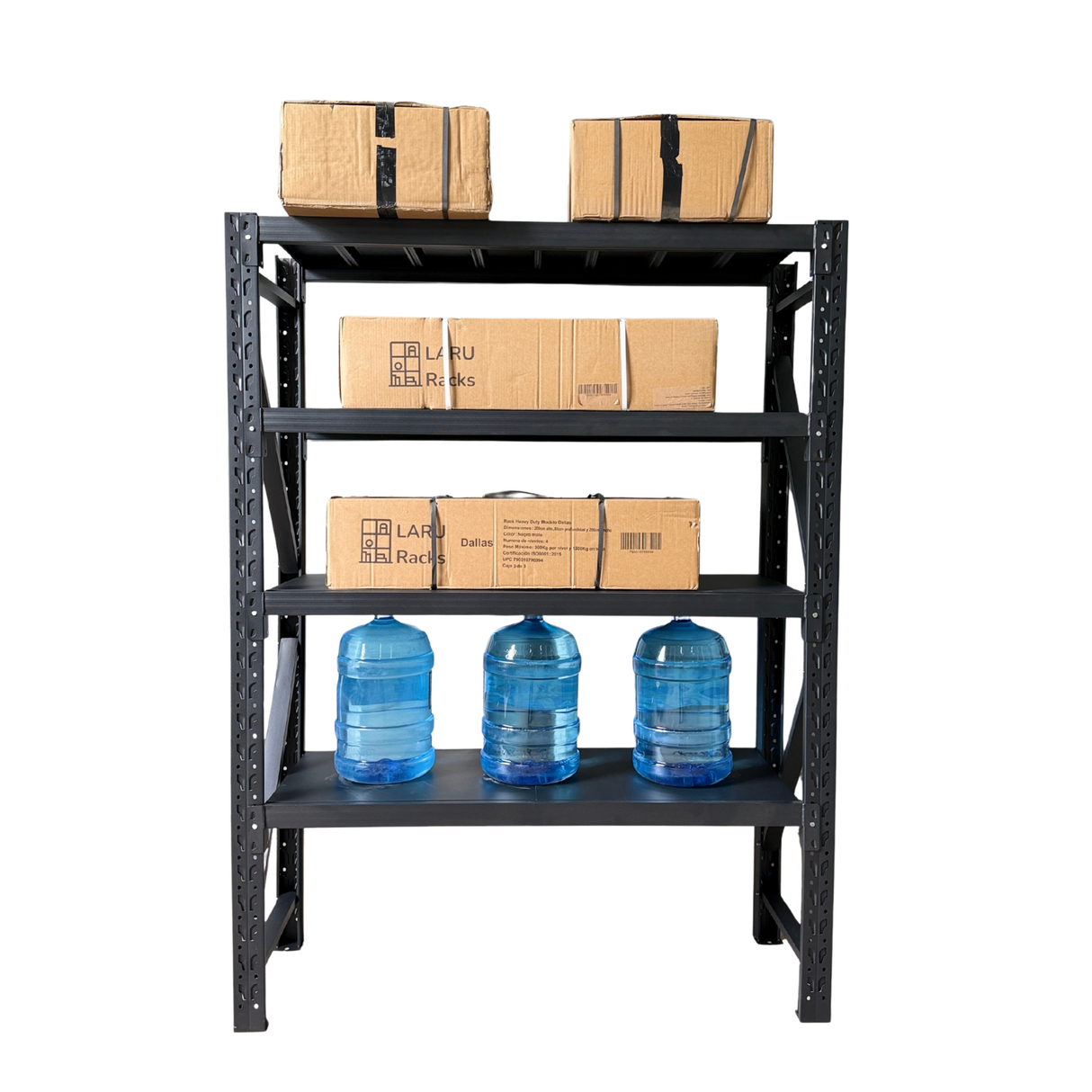 Estante Metálico Industrial 200x60x200cm 1200kg Heavy Duty - Laru Racks Dallas