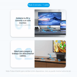 Conmutador HDMI Vention 4K Bidireccional 2x1 1x2 PS5 Xbox TV