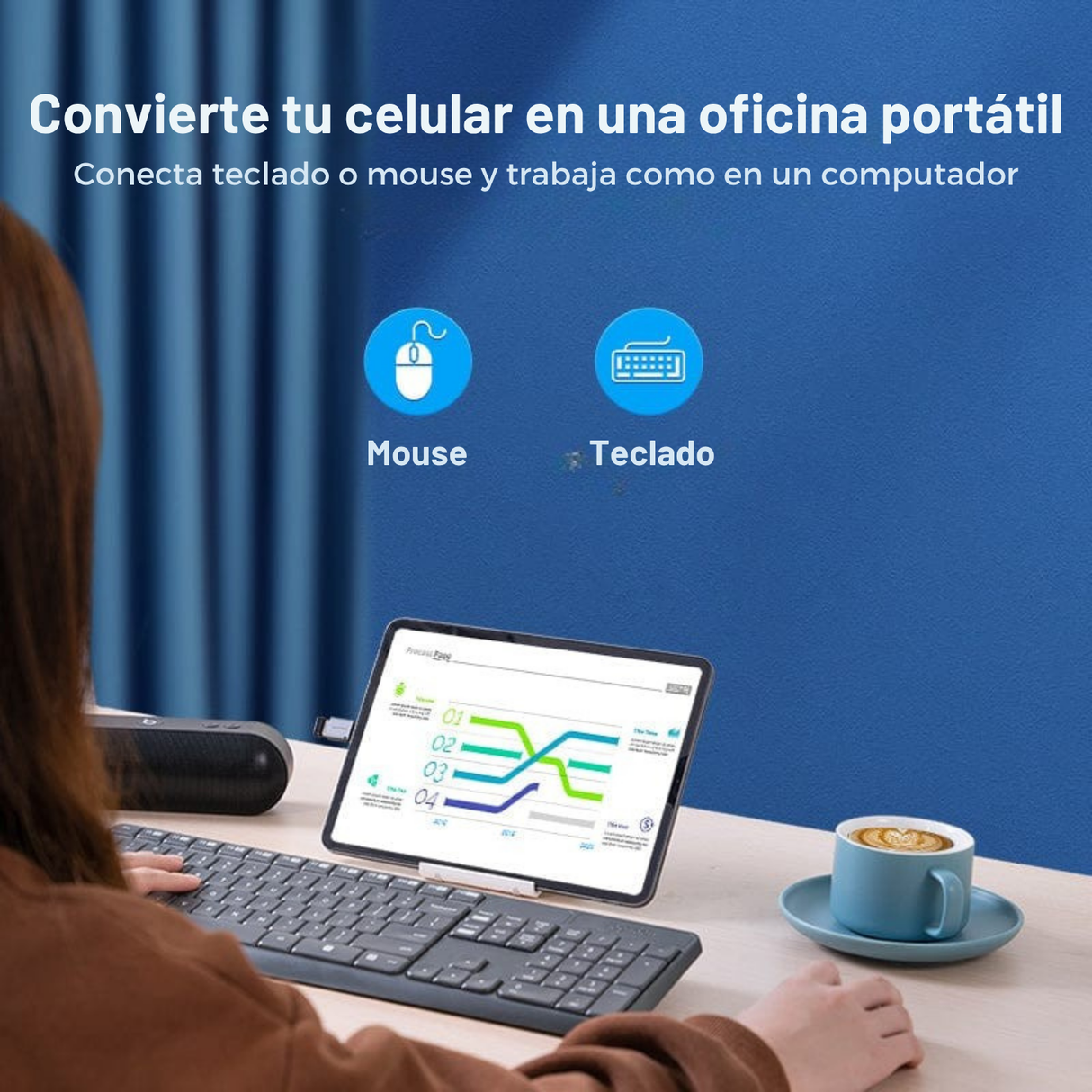 Adaptador Tipo C a USB 3.0 Vention OTG Convertidor Hembra Aluminio