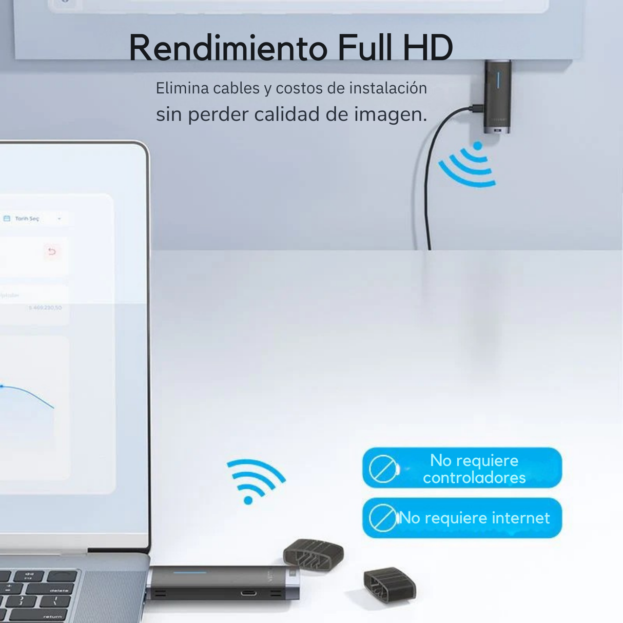 Transmisor HDMI Inalámbrico Vention 1080p 50m Presentaciones