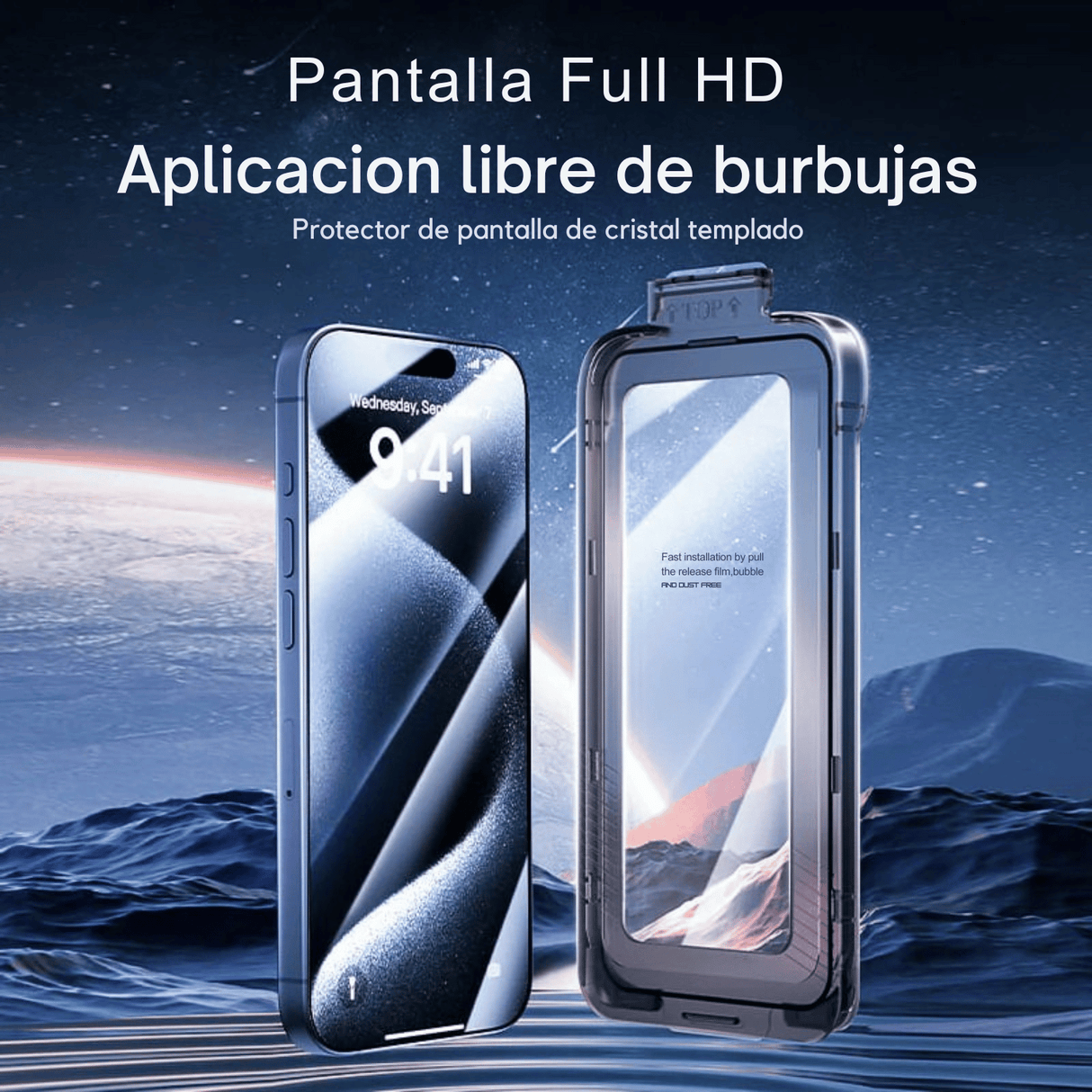 Lamina De Vidrio Vention Antiburbujas Y AntiPolvo iPhone