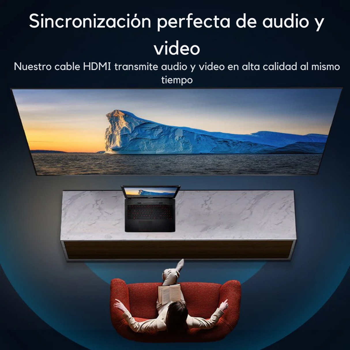 Cable Hdmi Trenzado Vention 1m Macho A Macho 4k Full Hd 1080p Video