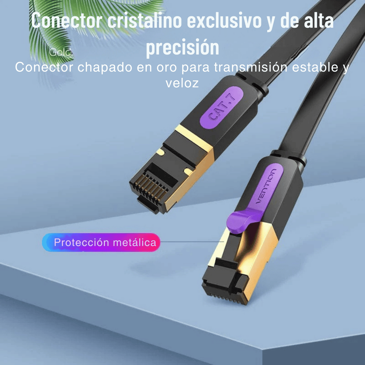 Cable Ethernet Cat7 Vention 3 M 10 Gbps Plano Rj45 Cable Ext
