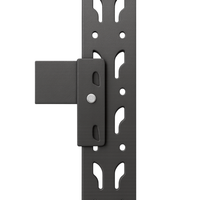 Estante metálico industrial Laru Racks negro de acero para almacenamiento profesional
