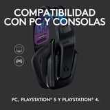 Audífonos Gamer Inalámbrico Logitech G535 Lightspeed, Over-Ear, Receptor USB Wireless, USB-C, Negro