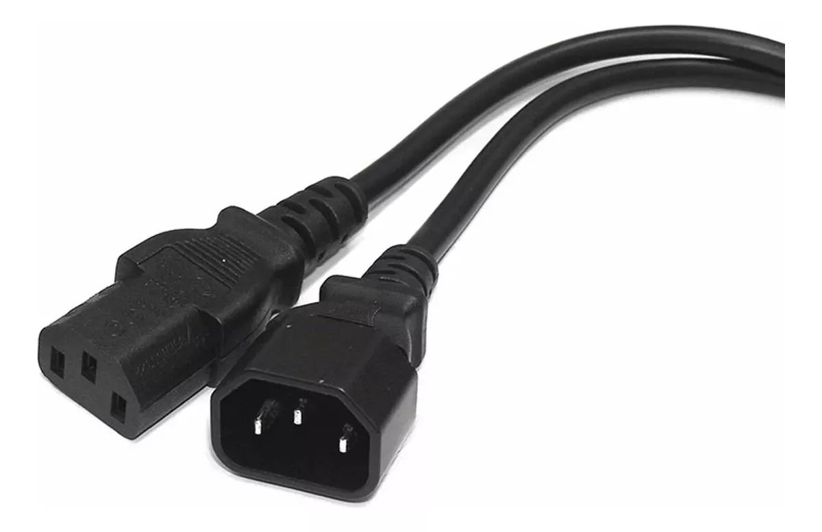 Pack 2 Cables De Poder Macho Hembra 1,5m Dietec Ups Monitor Extension