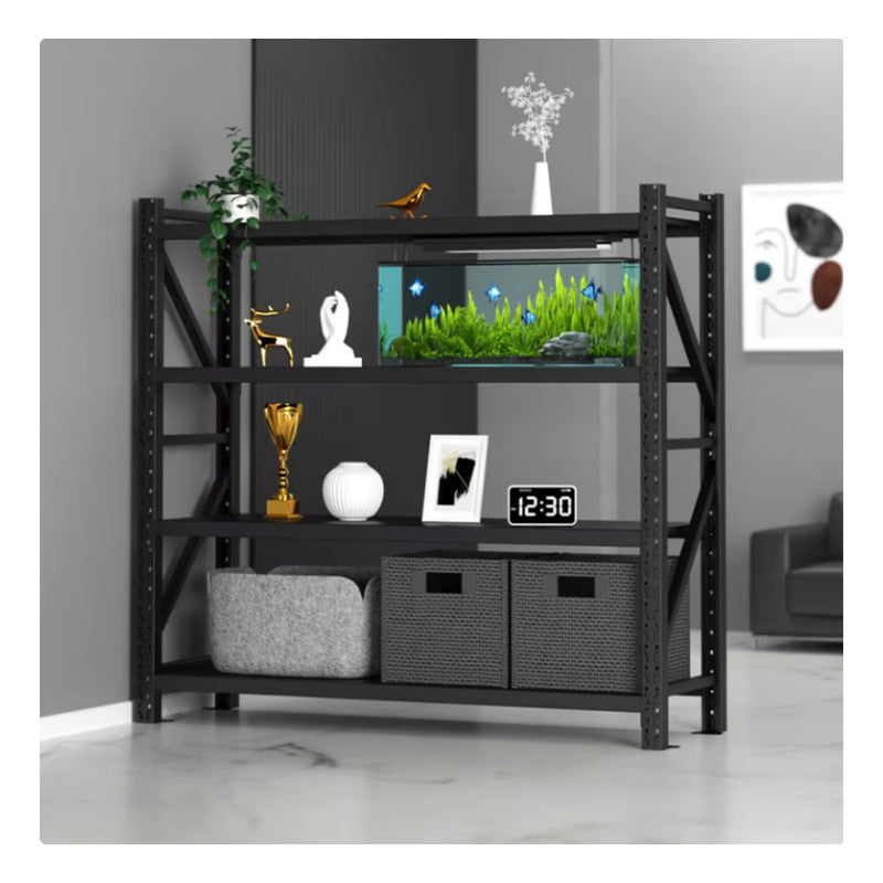 Estante Metálico Laru Racks 200x60x200cm 1200kg Heavy Duty Negro