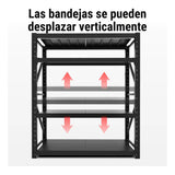 Estante Metálico Laru Racks 200x60x200cm 1200kg Heavy Duty Negro