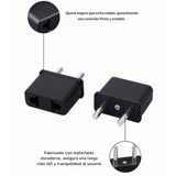 Pack 3 Adaptador Enchufe Nacional A Enchufe Americano Cobre