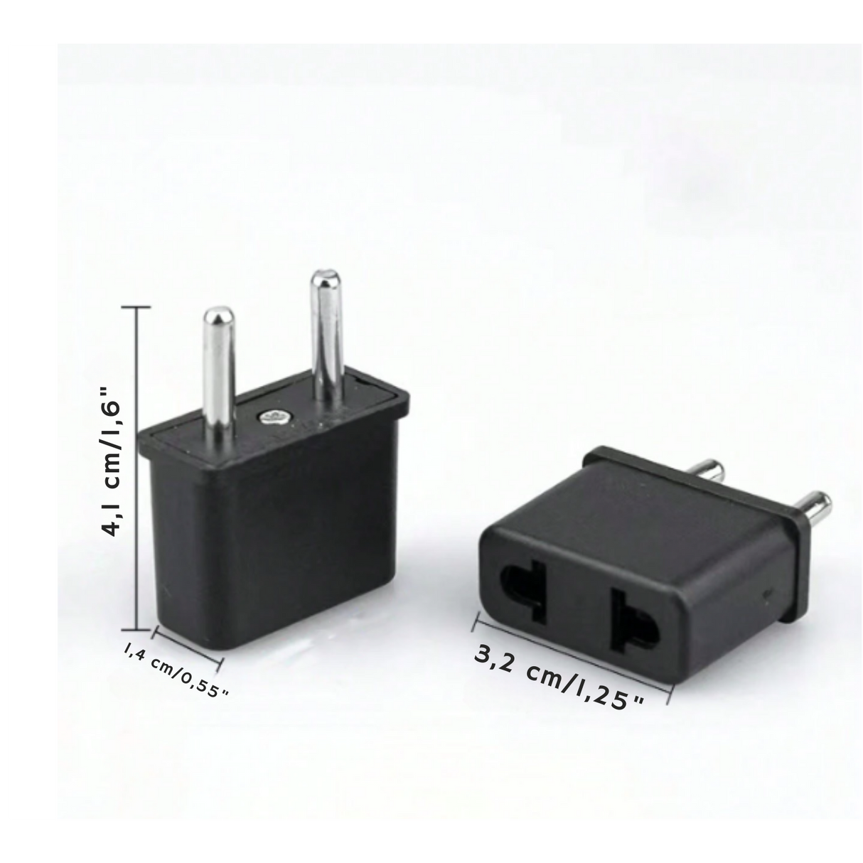 Pack 3 Adaptador Enchufe Nacional A Enchufe Americano Cobre