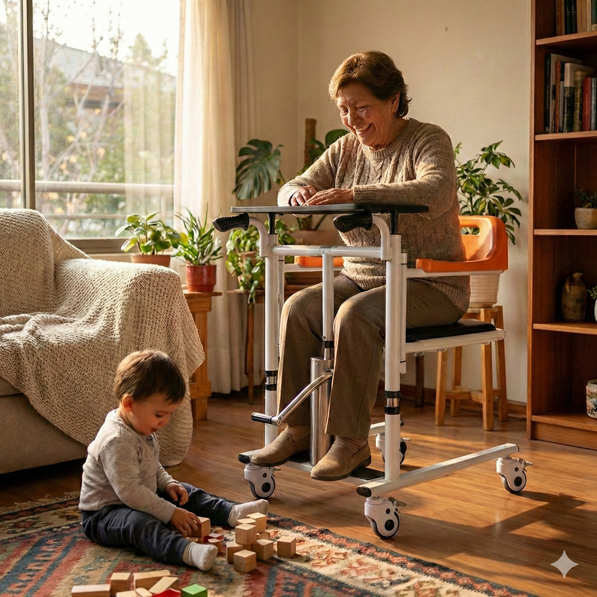 Silla de Transferencia Multifuncional Hidraulica y Elevador de Pacientes Para Cama, Baño y Silla de Ruedas