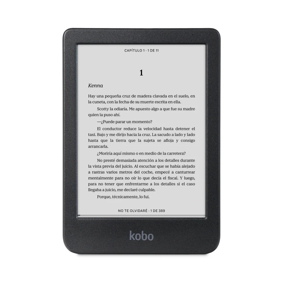 Kobo Clara Bw Hd 6.0 Negro + Funda Transparente Premium Y 2 Micas