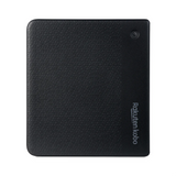 El Kobo Libra Color 32GB Negro – eReader con Pantalla a Color de la marca Kobo, visto de espaldas con superficie texturizada y logo gris en la esquina inferior derecha, incluye 32 GB para tus lecturas favoritas.