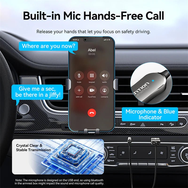 Adaptador Bluetooth 5.4 Auto Audio Usb Vention 1.5m Premium - Laru