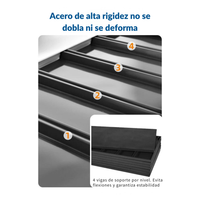 Estante metálico industrial Laru Racks color negro, estructura de acero reforzado