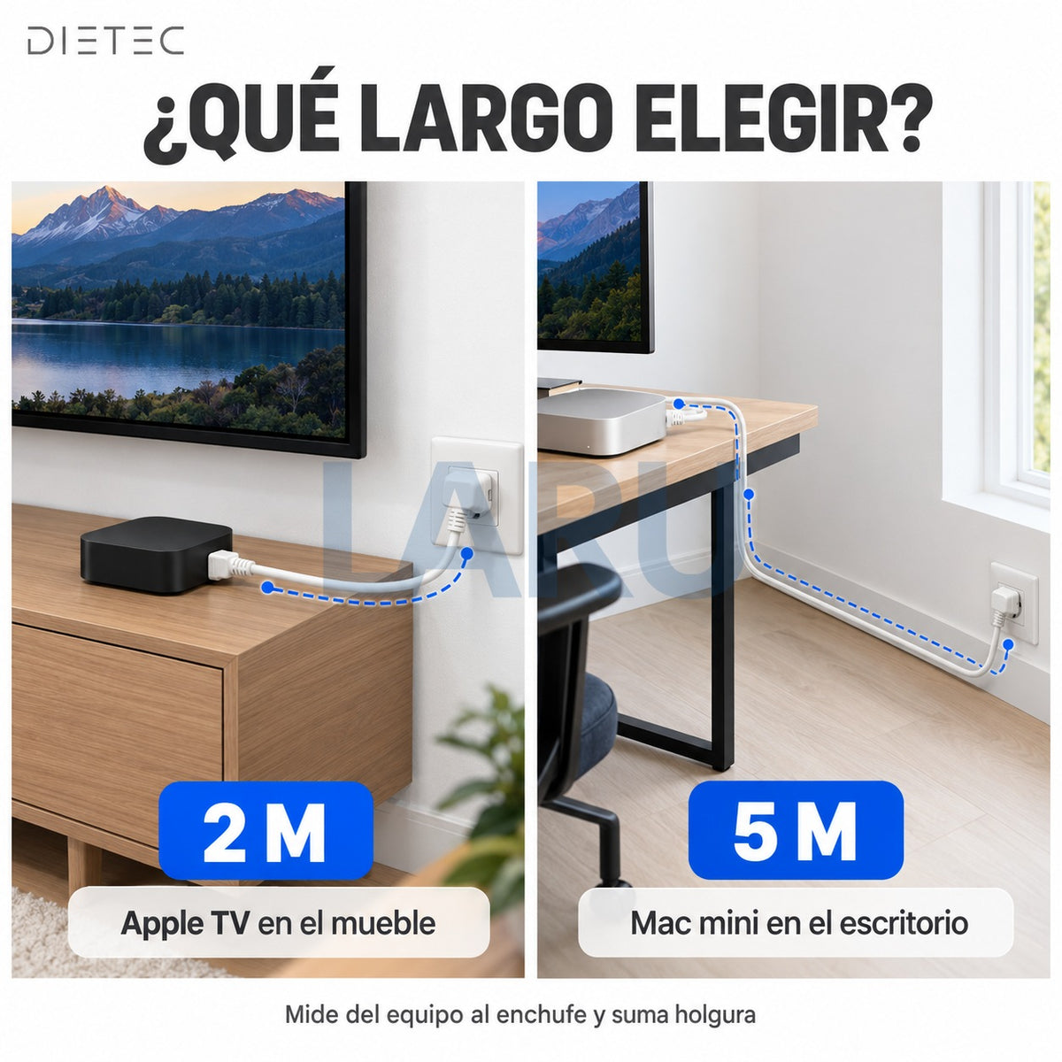 Qué largo elegir: 2 o 5 metros