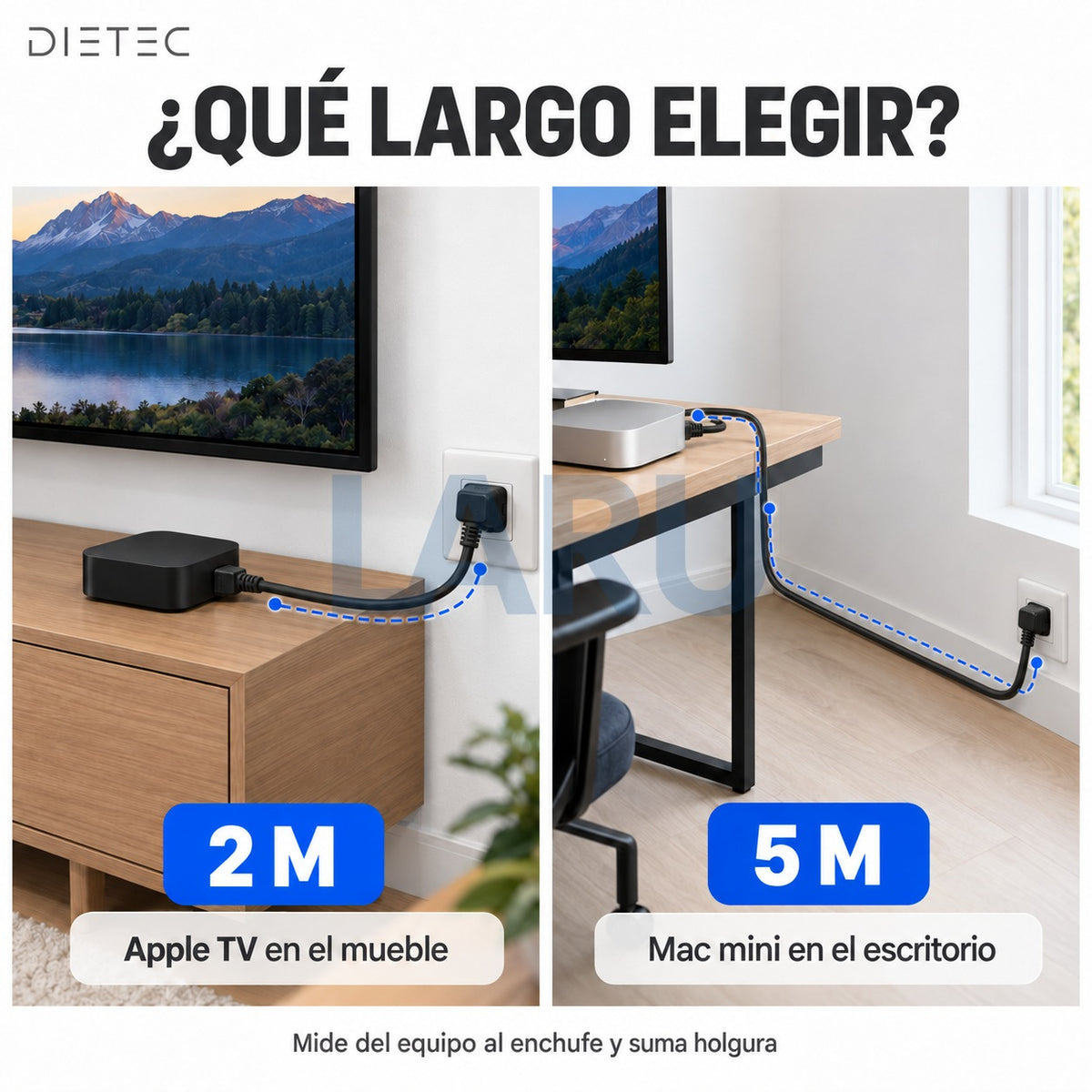 Qué largo elegir: 2 o 5 metros