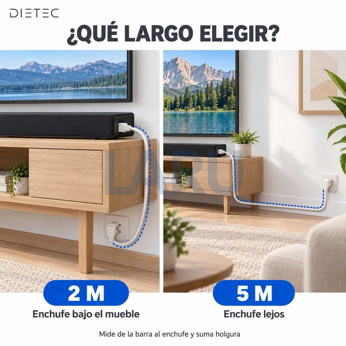 Qué largo elegir: 2 o 5 metros