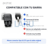 Compatibilidad del cable de poder tipo 8 DIETEC negro