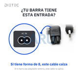 Cómo saber si tu equipo usa cable tipo 8: entrada con forma de 8