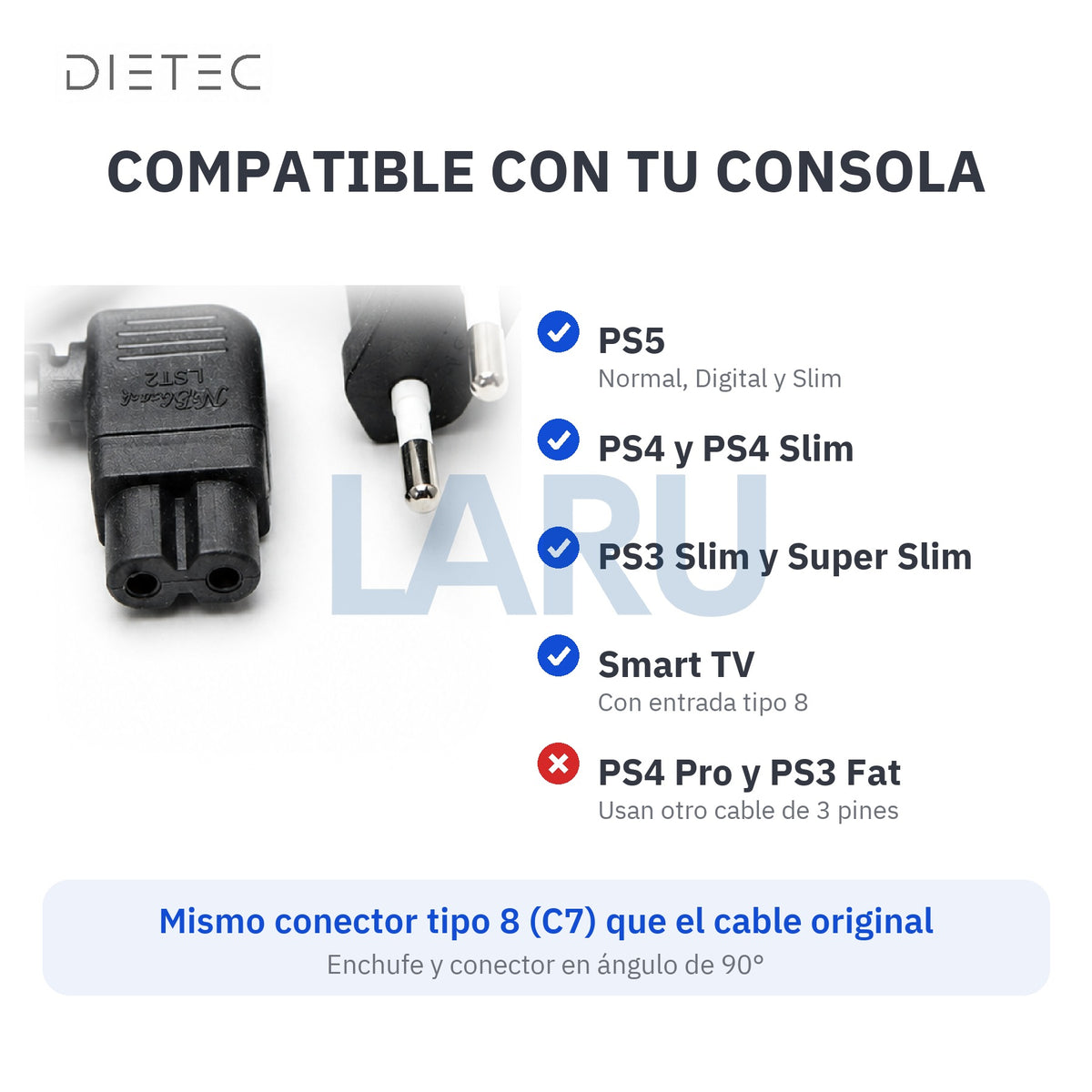 Compatible con PS5, PS4, PS4 Slim, PS3 Slim y Smart TV; no sirve para PS4 Pro ni PS3 Fat