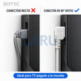 Conector recto vs conector en 90° DIETEC